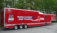 Portable fire & hazmat trainer