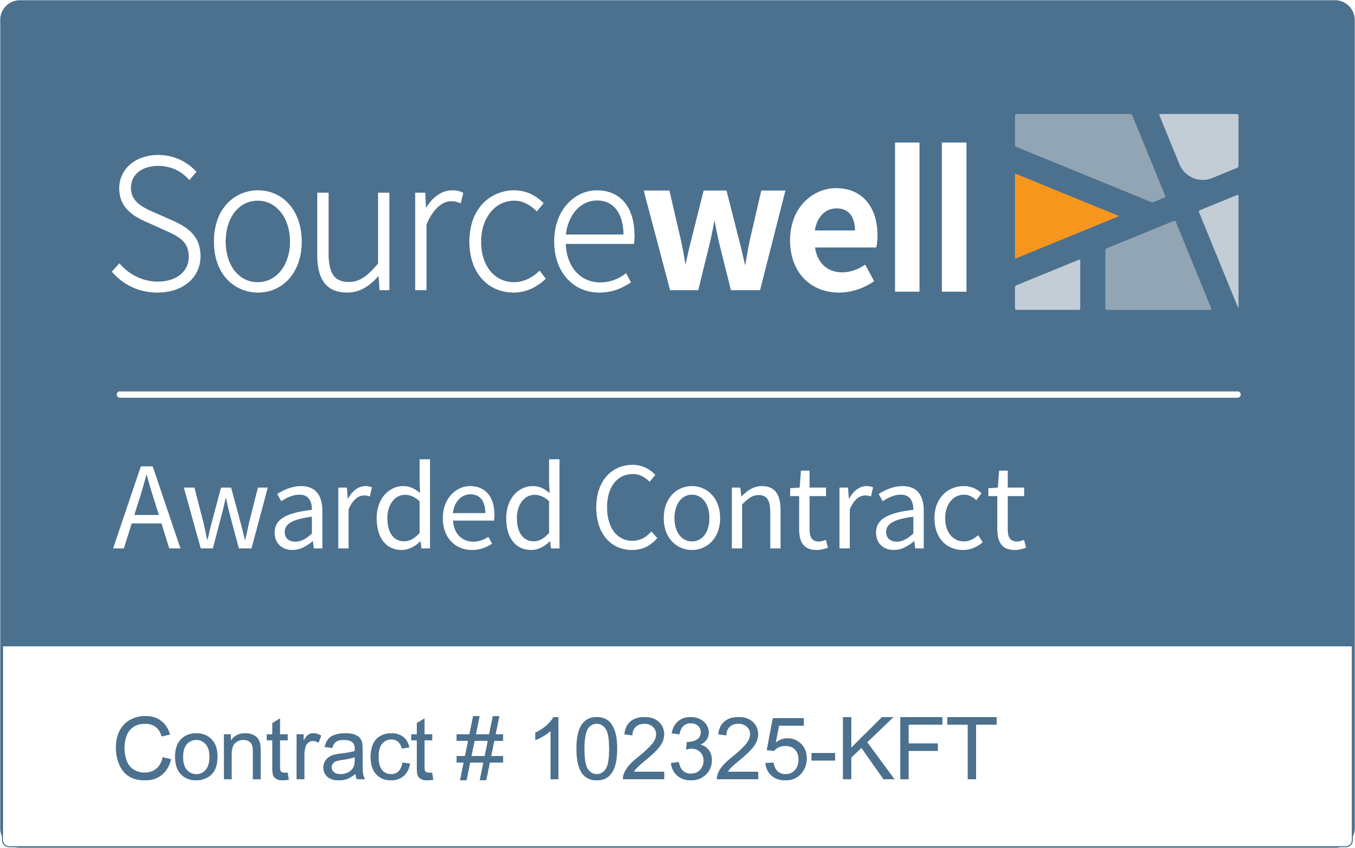 Sourcewell contract certificate #102325-KFT