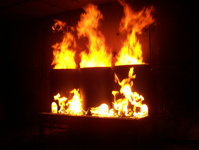 T-500 hazmat shelf fire - sample